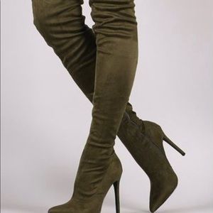 Sued Thigh High Boots (size 5.5)